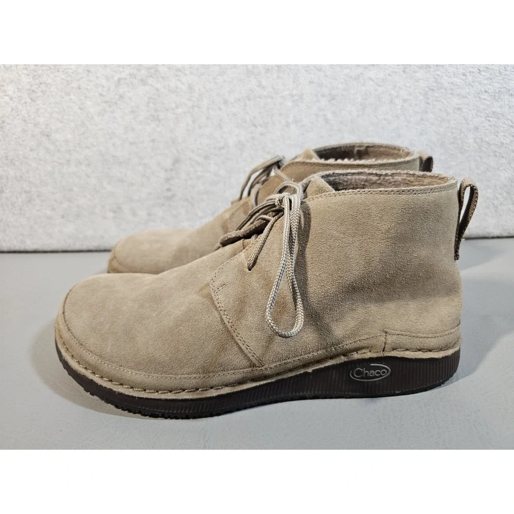 Chaco Mens US Size 9 Paonia Desert Chukka Suede Leather Boots Tan JCH108501
